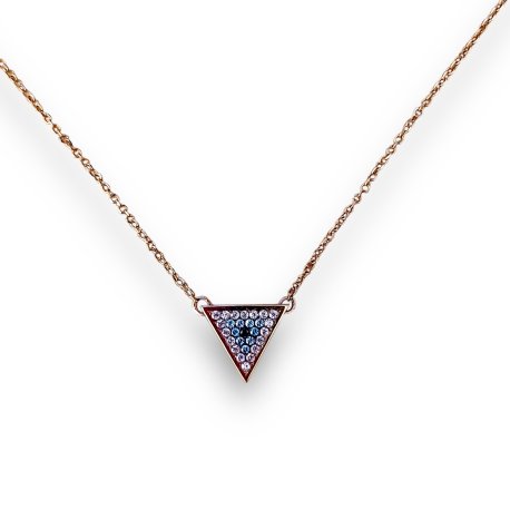 NECKLACE EYE TRIANGLE YELLOW GOLD K14