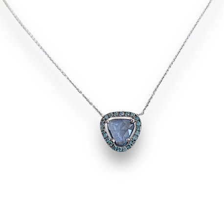 NECKLACE K18 WHITE GOLD WITH BRILLIANTS