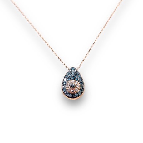 NECKLACE  PINK GOLD K18 WITH DIAMONDS