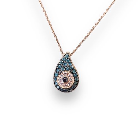 NECKLACE  PINK GOLD K18 WITH DIAMONDS