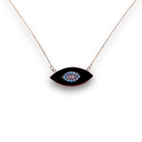 NECKLACE EYE SHAPED ROSE GOLD K14